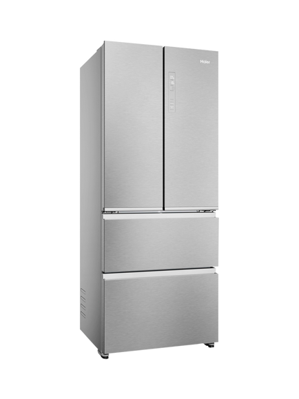 Haier HFR3718ENMM Freestanding 60/40 Fridge Freezer, Inox - view 2, Inox