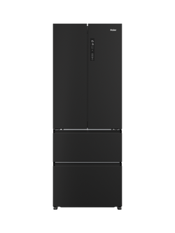 Haier HFR5719ENPB Freestanding 60/40 French Fridge Freezer, Slate Black, Slate Black