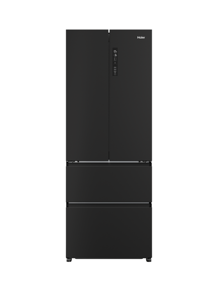 Haier HFR5719ENPB Freestanding 60/40 French Fridge Freezer, Slate Black, Slate Black