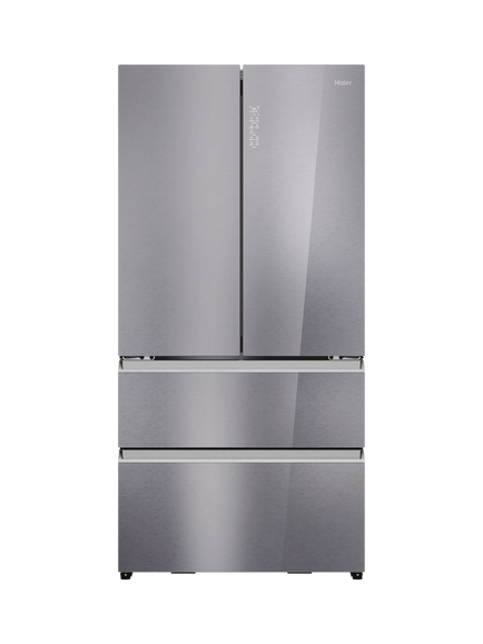 Haier HFR79F19EFGK Freestanding 60/40 Fridge Freezer, Sapphire Glass, Sapphire Glass