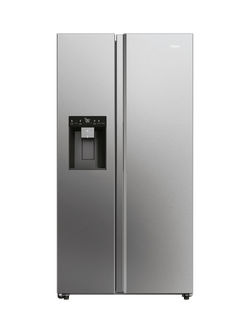 Haier HSW79F18CIMM Freestanding 60/40 American Fridge Freezer, Inox, Inox