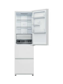 Haier HTR3518ENMWK 3D Combi Series 3 Freestanding 60/40 Fridge Freezer, White - view 2, White