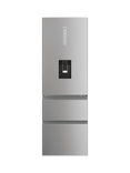 Haier HTW5618EWMG Freestanding 60/40 French Style Fridge Freezer, Gentle Silver