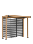 LG Outdoor Sanctuary 1.5 x 3m BBQ Pergola with 3m Slatted Wall, Grey