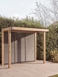 LG Outdoor Sanctuary 1.5 x 3m BBQ Pergola with 3m Slatted Wall, Grey
