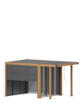 LG Outdoor Sanctuary 3 x 3m Pergola Bundle with 1.5 x 3m BBQ Pergola, Grey