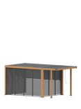 LG Outdoor Sanctuary 3 x 4m Pergola Bundle with 1.5 x 3m BBQ Pergola, Grey