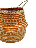Ivyline Tribal Woven Seagrass Indoor Planter, H30cm, Amber