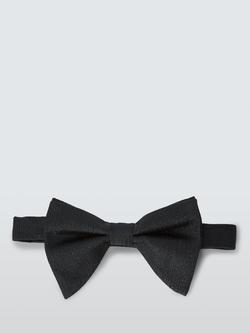 John Lewis Sparkle Silk Blend Ready Tied Bow Tie, Black