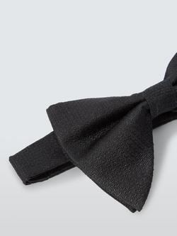 John Lewis Sparkle Silk Blend Ready Tied Bow Tie - view 2, Black