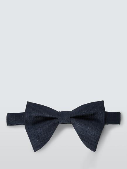 John Lewis Sparkle Silk Blend Ready Tied Bow Tie, Navy