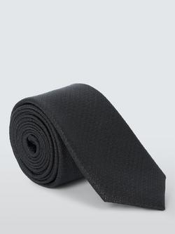 John Lewis Sparkle Silk Blend Tie, Black, Black