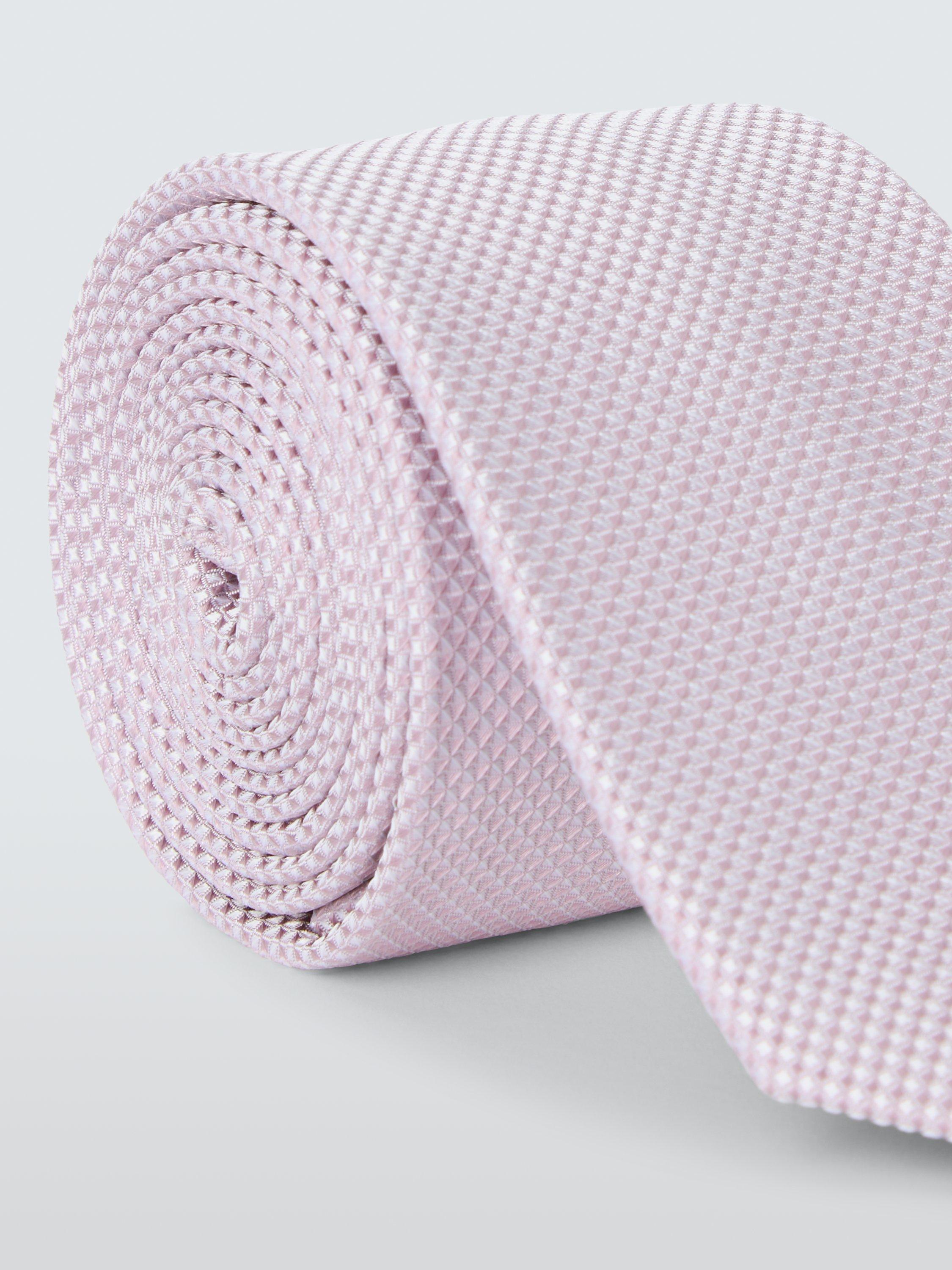 Product image 2 of 2, which shows John Lewis Plain Textured Slim Silk Tie, Dusty Lilac
