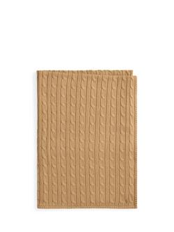 Ralph Lauren Polo Ralph Lauren Baby Cable Knit Blanket, Camel, Camel