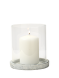 Truly Stone Hurricane Lantern, Grey/Clear