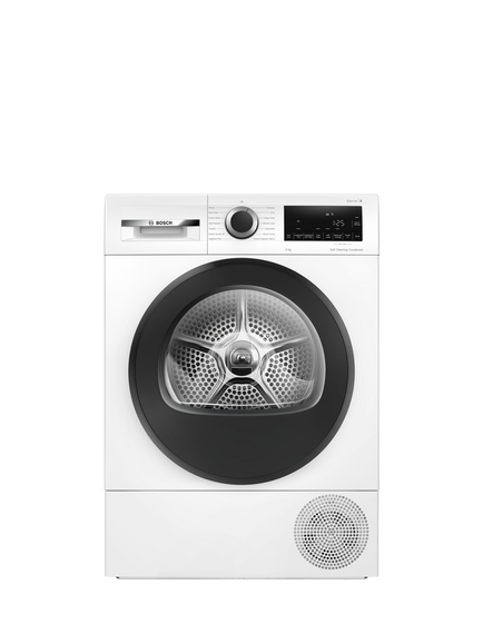 Bosch Series 6 Self-cleaning Heat Pump Tumble Dryer, 9kg Load, WQG245R2GB, WQG24502GB, White