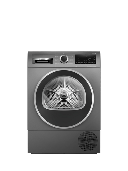 Bosch Series 6 Self-cleaning Heat Pump Tumble Dryer, 9kg Load, WQG245R2GB, WQG24502GB, Graphite Grey