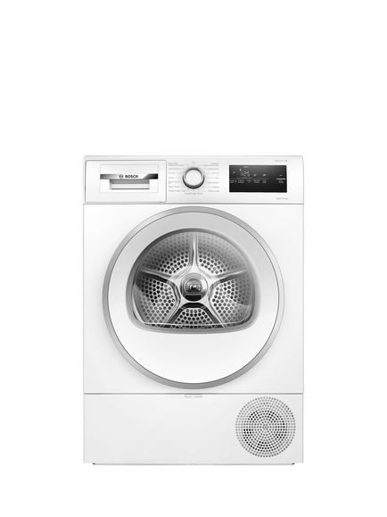 Bosch Series 4 WTH85226GB Freestanding Heat Pump Tumble Dryer, 8kg Load, White, White
