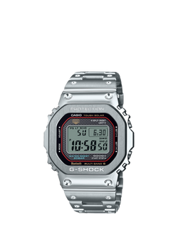 Casio GMW-B5000D-1CER Men's Bracelet Strap Watch, Silver, Silver