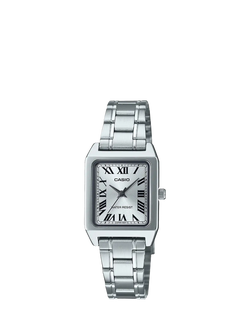 Casio LTP-B150D-7BEF Unisex Analogue Bracelet Strap Watch, Silver, Silver