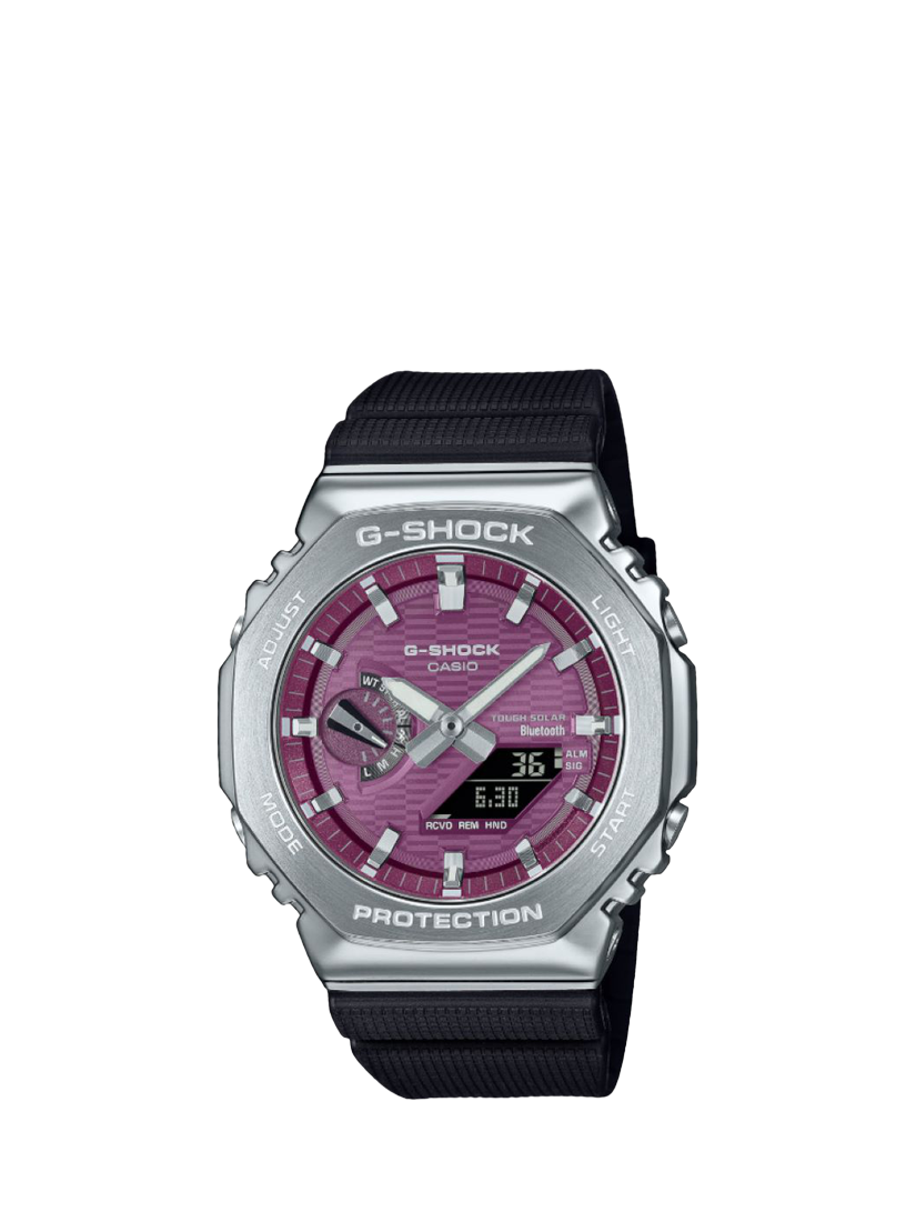Product image 1 of 4, which shows Casio GBM-2100A-4BER Men's Solar G-Shock Watch, Pink
