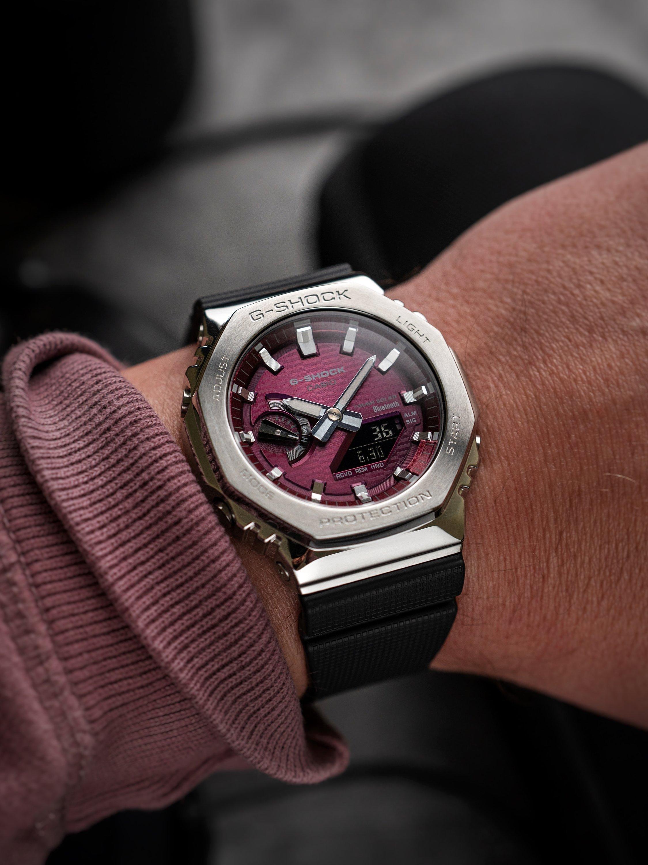 Product image 4 of 4, which shows Casio GBM-2100A-4BER Men's Solar G-Shock Watch, Pink