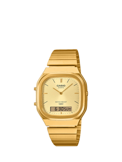 Casio AQ-240E-9AEF Unisex Bracelet Strap Watch, Gold, Gold