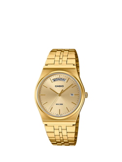 Casio B146G-9AVEF Unisex MTP Bracelet Strap Watch, Gold, Gold