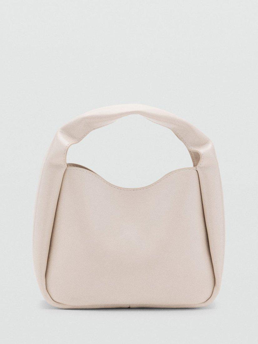 Product image 1 of 4, which shows Mango Paco Mini Slack Shoulder Bag, Natural White