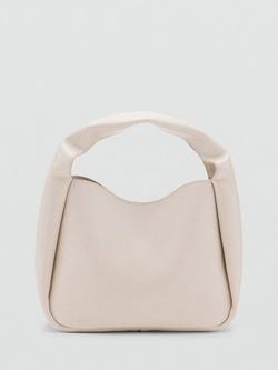 Mango Paco Mini Slack Shoulder Bag, Natural White, Natural White