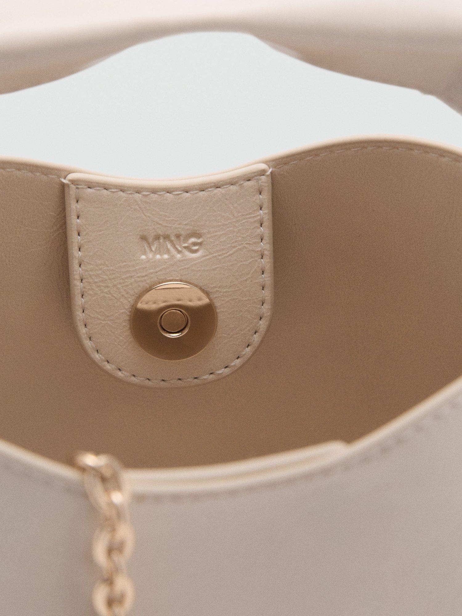 Product image 3 of 4, which shows Mango Paco Mini Slack Shoulder Bag, Natural White