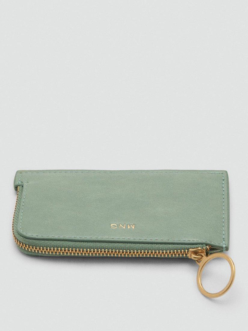 Product image 3 of 4, which shows Mango Retro Zipped Card Holder, Turquoise/Aqua