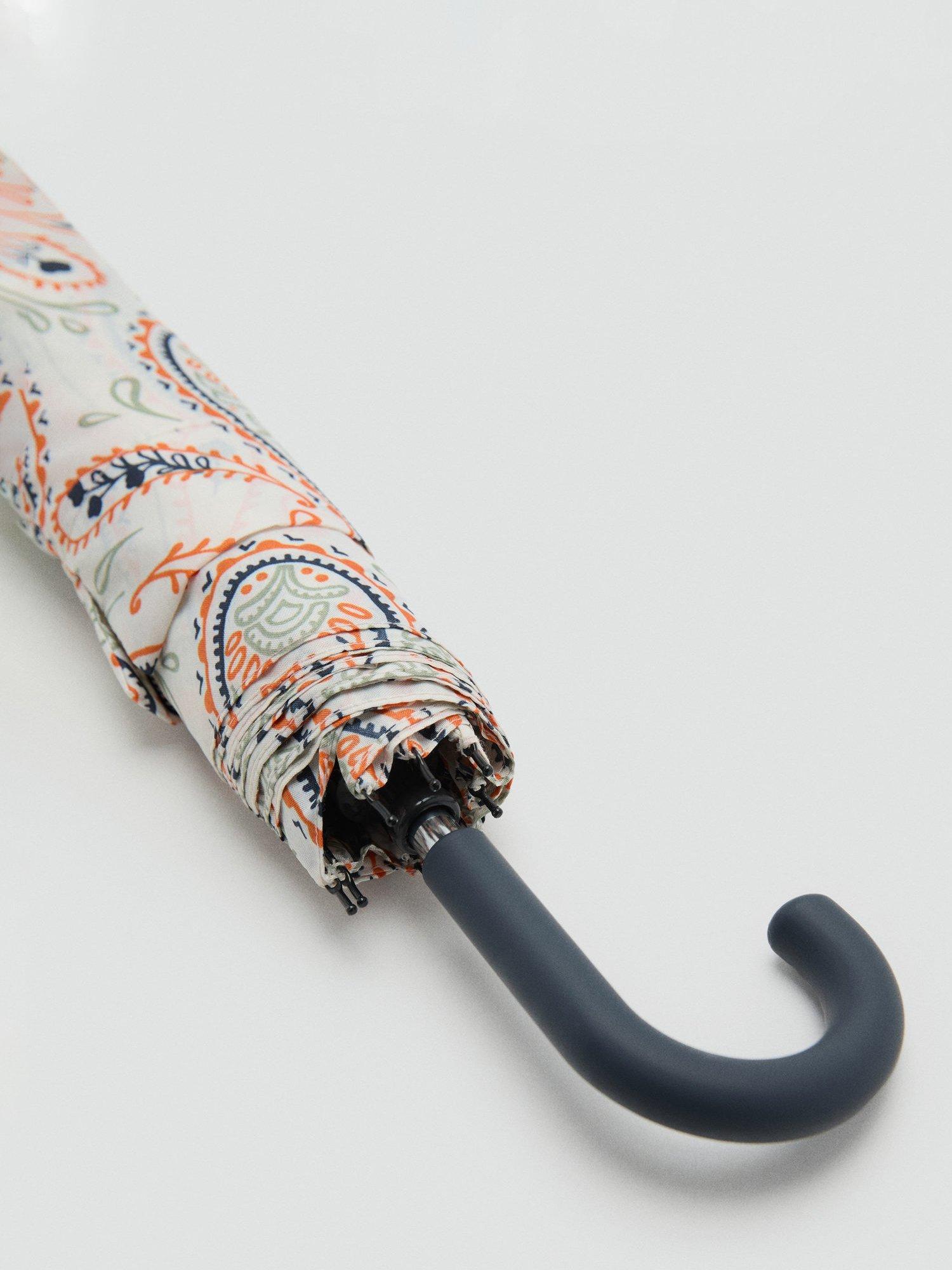 Product image 4 of 4, which shows Mango Paisley Print Foldable Umbrella