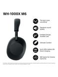Sony WH-1000XM6 Noise Cancelling Wireless Bluetooth High Resolution Audio Over-Ear Headphones with Mic/Remote