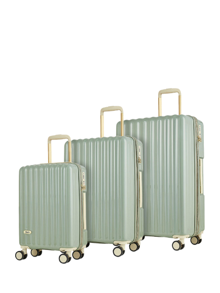 Rock Primrose 8-Wheel Suitcase Set, 3 Piece, Green