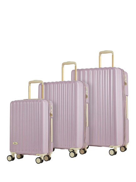 Rock Primrose 8-Wheel Suitcase Set, 3 Piece, Purple