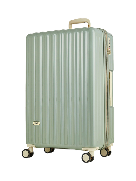 Rock Primrose 8-Wheel 76cm Expandable Large Suitcase, Green