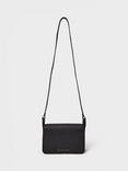 Crew Clothing Classic Leather Crossbody Bag, Black