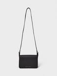 Crew Clothing Classic Leather Crossbody Bag, Navy Blue
