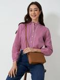 Crew Clothing Leather Crossbody Bag, Brown