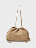 Crew Clothing Suede Drawstring Bag, Sand