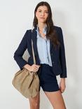 Crew Clothing Suede Drawstring Bag, Sand