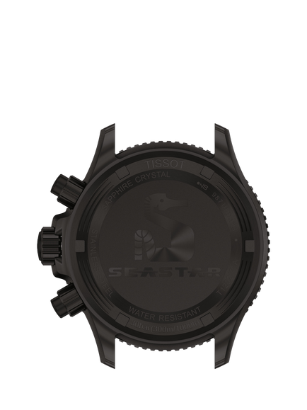 Tissot T1202173306100 Seastar Unisex Quartz Chronograph Bracelet Strap Watch, Black - view 2, Black