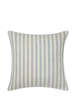 Piglet in Bed Pembroke Stripe Square Cushion Cover, Coastal Blue
