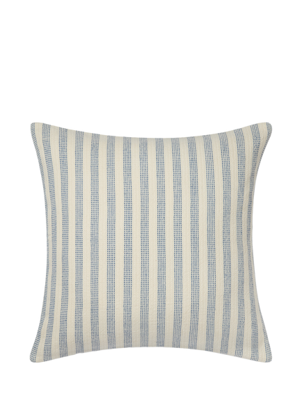 Piglet in Bed Pembroke Stripe Square Cushion Cover, Coastal Blue