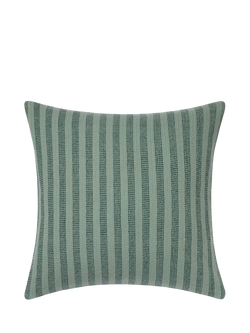 Piglet in Bed Pembroke Stripe Square Cushion Cover, Pine Green