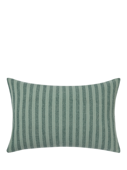 Piglet in Bed Pembroke Stripe Rectangular Cushion Cover, Pine Green