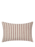 Piglet in Bed Pembroke Stripe Rectangular Cushion Cover, Rust Red