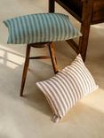 Piglet in Bed Pembroke Stripe Rectangular Cushion Cover, Rust Red