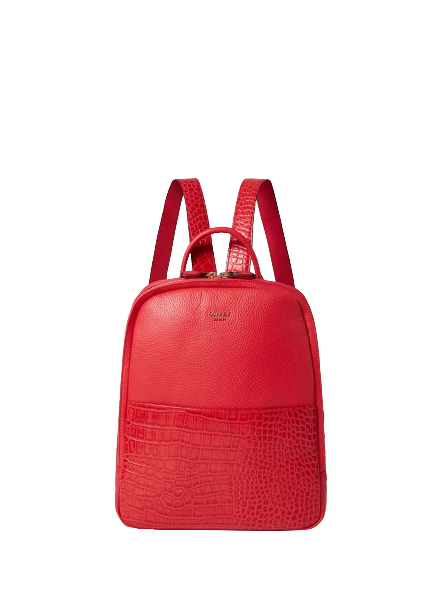 OSPREY LONDON The Kellie Leather Backpack, Red